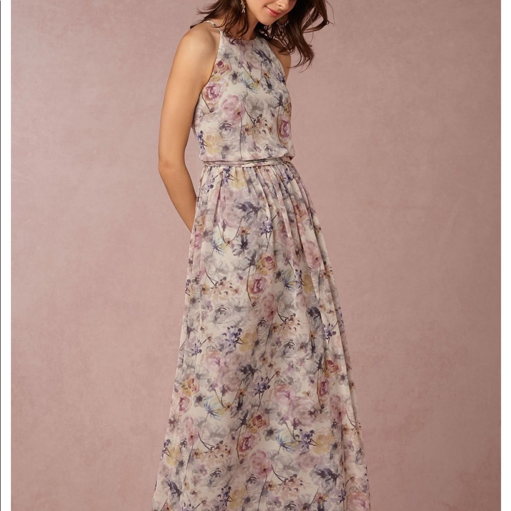 BHLDN floral bridesmaid dress